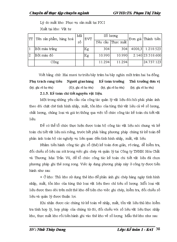 image for page Hoàn thiện công tác kế toán nguyên vật liệu tại Công ty TNHH Hóa Chất và Thương Mại Trần Vũ