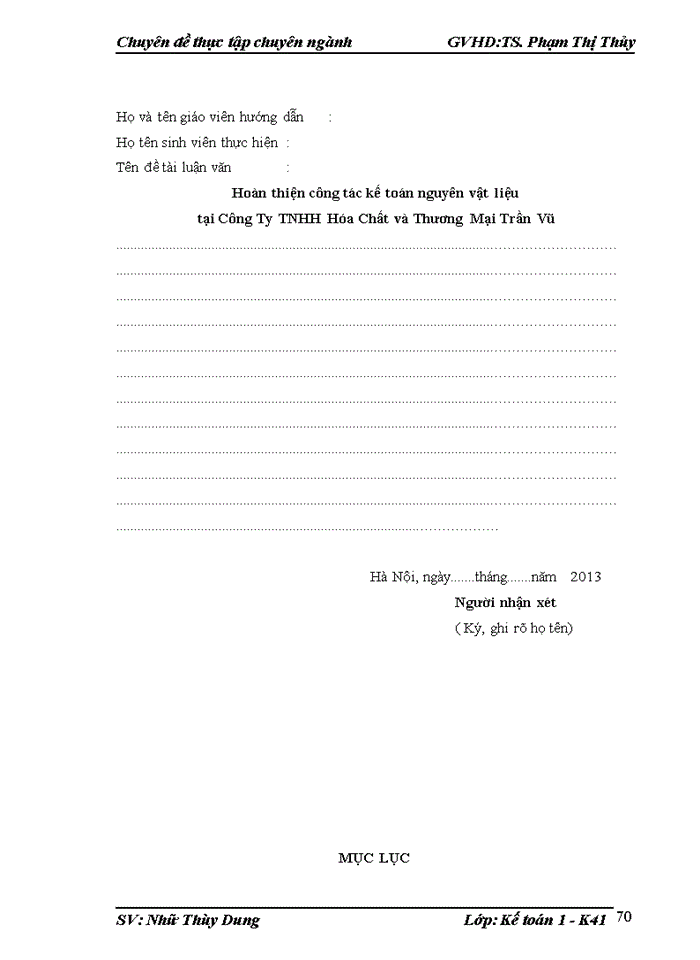 image for page Hoàn thiện công tác kế toán nguyên vật liệu tại Công ty TNHH Hóa Chất và Thương Mại Trần Vũ
