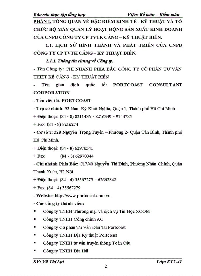 image for page Một số đánh giá về tình hình tổ chức hạch toán Kế toán tại CNPB Công ty cổ phần Tư vấn Thiết kế Cảng – Kỹ thuật Biển
