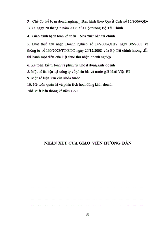 image for page HOÀN  THIỆN KẾ  TOÁN CHI PHÍ SẢN XUẤT VÀ TÍNH  GIÁ  THÀNH  SẢN  PHẨM TẠI CÔNG TY CỔ PHẦN BIA VÀ NƯỚC GIẢI KHÁT VIỆT HÀ