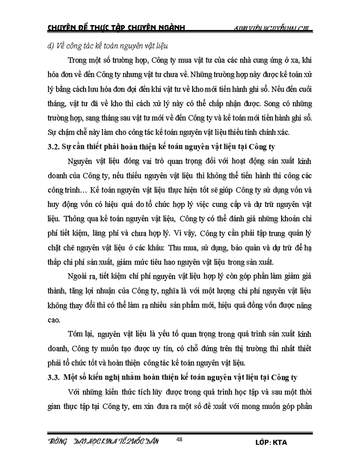 image for page Hoàn thiện công tác kế toán Nguyên vật liệu tại Công ty TNHH Mai Hải Long