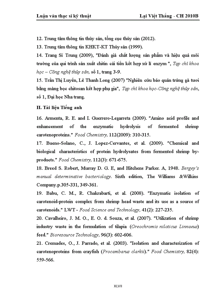 image for page Nghiên cứu tối ưu quá trình thủy phân protein phế liệu tôm sử dụng chế phẩm proteaza thương mại