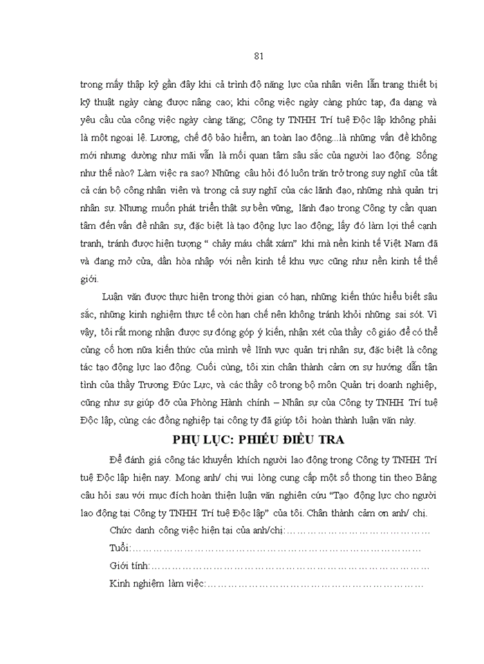 image for page Một số giải pháp tạo động lực cho người lao động tại công ty TNHH TRÍ TUỆ ĐỘC LẬP