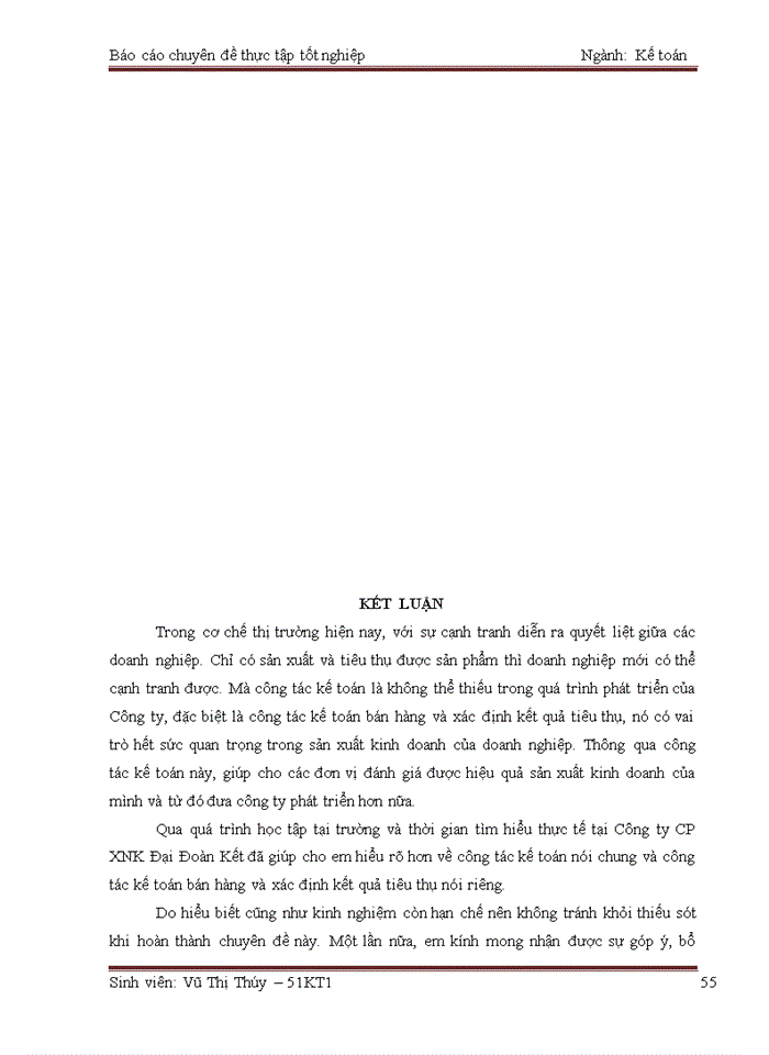 image for page Thực trạng về kế toán bán hàng và xác định kết quả tiêu thụ tại công ty cp XNK ĐẠI ĐOÀN KẾT