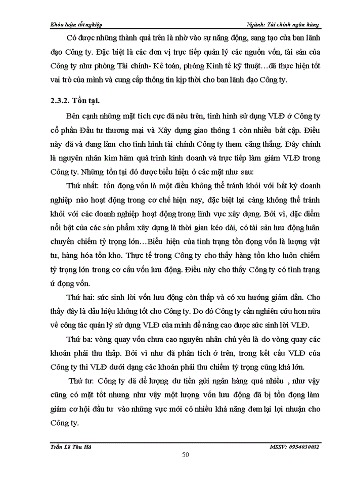 image for page Giải pháp nâng cao hiệu quả sử dụng vốn lưu động tại Công ty cổ phần Đầu tư thương mại và Xây dựng giao thông 1