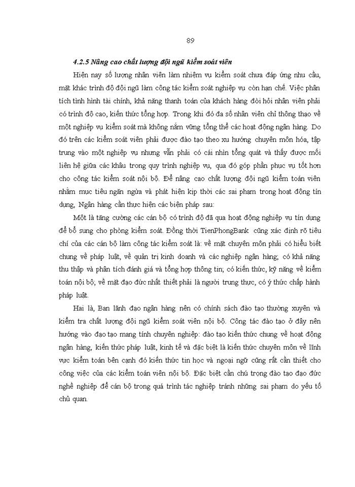 image for page Nghiên cứu về kiểm soát nội bộ đối với hoạt động tín dụng tại NH TMCP Tiên Phong