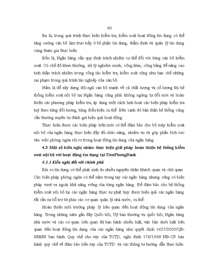 image for page Nghiên cứu về kiểm soát nội bộ đối với hoạt động tín dụng tại NH TMCP Tiên Phong