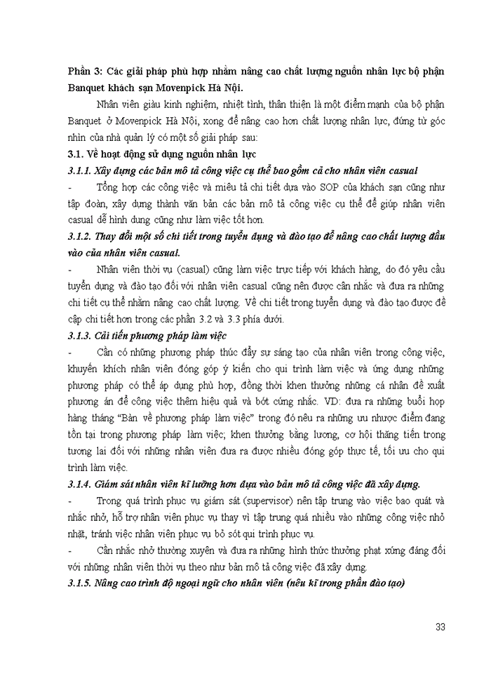 image for page Phân tích thực trạng hoạt động quản trị nguồn nhân lực bộ phận Banquet khách sạn Movenpick Hà Nội