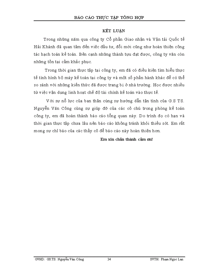 image for page Một số đánh giá về tình hình tổ chức hạch  toán kế toán tại công ty giao nhận và vận tải quốc tế HẢI KHÁNH