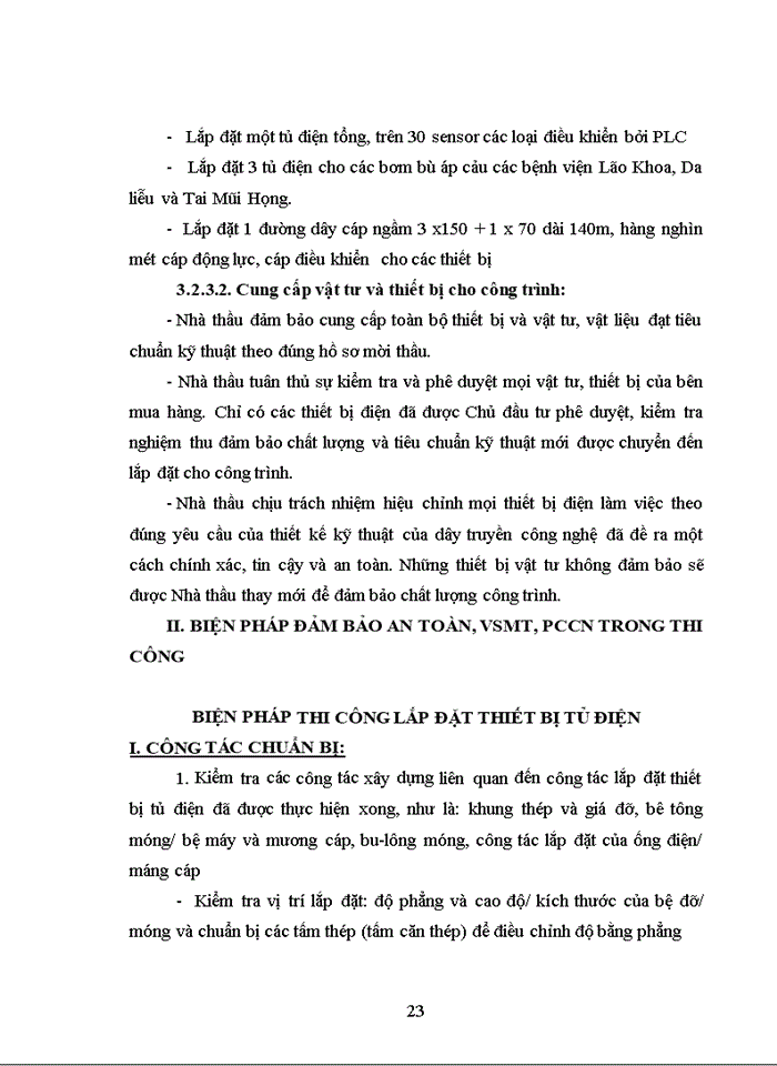 image for page Thuyết minh biện pháp thi công lắp đặt thiết bị đường ống công nghệ và điện