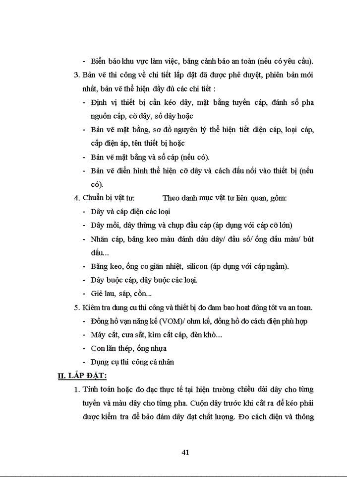 image for page Thuyết minh biện pháp thi công lắp đặt thiết bị đường ống công nghệ và điện