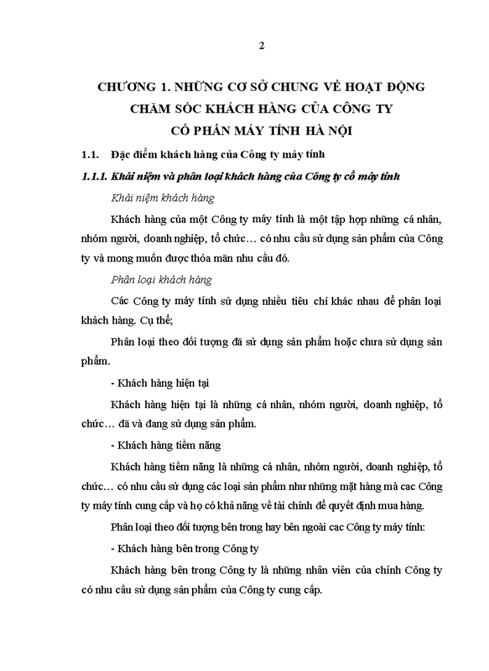 image for page Hoàn thiện hoạt động chăm sóc khách hàng của công ty cổ phần máy tính HÀ NỘI