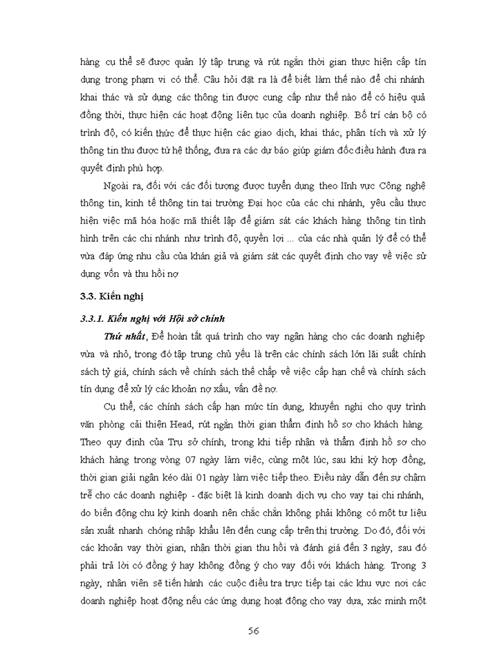 image for page Nâng cao chất lượng cho vay đối với các doanh nghiệp vừa và nhỏ tại ngân hàng nông nghiệp và phát triển nông thôn - chi nhánh THƯỜNG TÍN