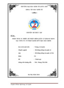 Phân tích và thiết kế phần mềm quản lý khách hàng tại công ty cổ phần bánh mứt kẹo BẢO MINH