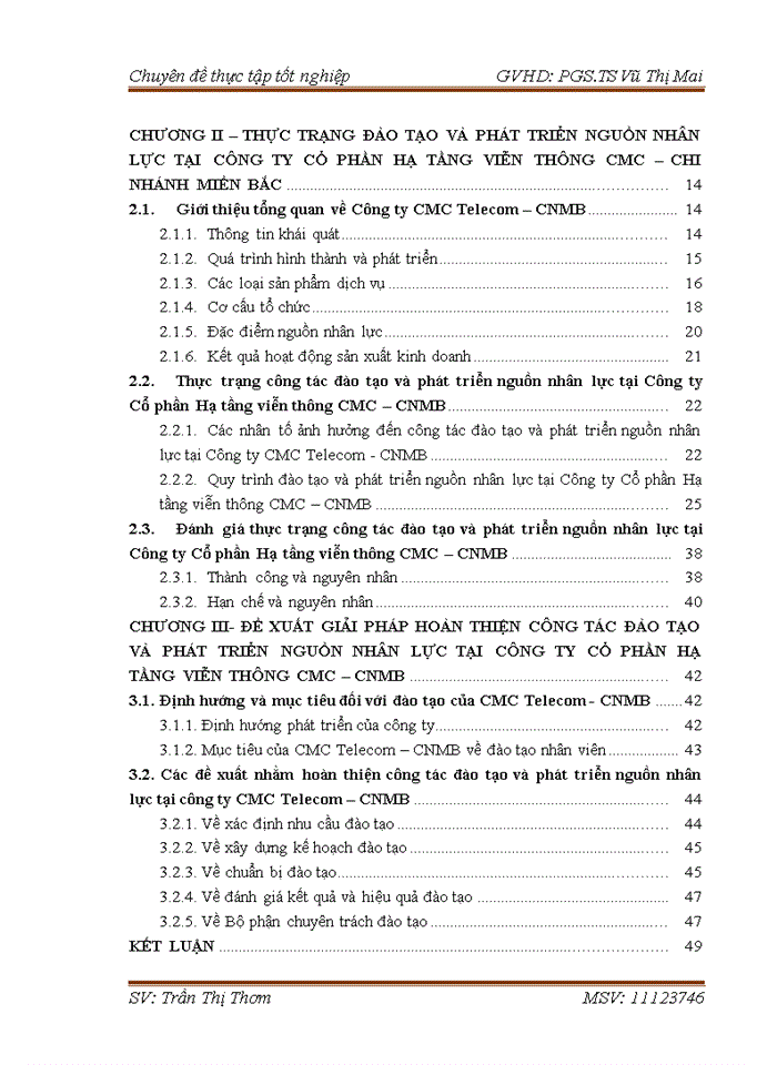 image for page Hoàn thiện công tác đào tạo và phát triển nguồn nhân lực tại công ty cổ phần hạ tầng viễn thông cmc – chi nhánh MIỀN BẮC