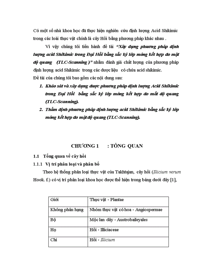 image for page Xây dựng phương pháp định lượng acid Shikimic trong Đại Hồi bằng sắc ký lớp mỏng kết hợp đo mật độ quang   (TLC-Scanning )