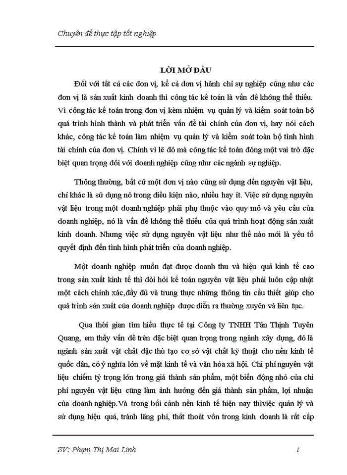 image for page Hoàn thiện kế toán nguyên vật liệu tại công ty TNHH TÂN THỊNH TUYÊN QUANG
