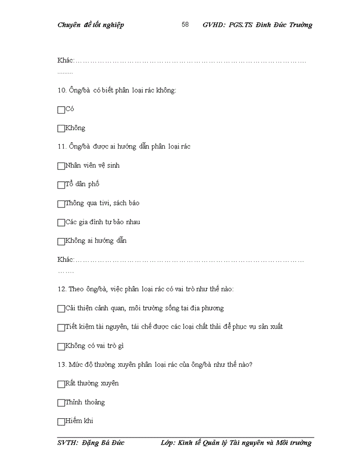 image for page Đánh giá nhận thức của người dân phường Láng Hạ về việc áp dụng 3R trong quản lý rác thải sinh hoạt