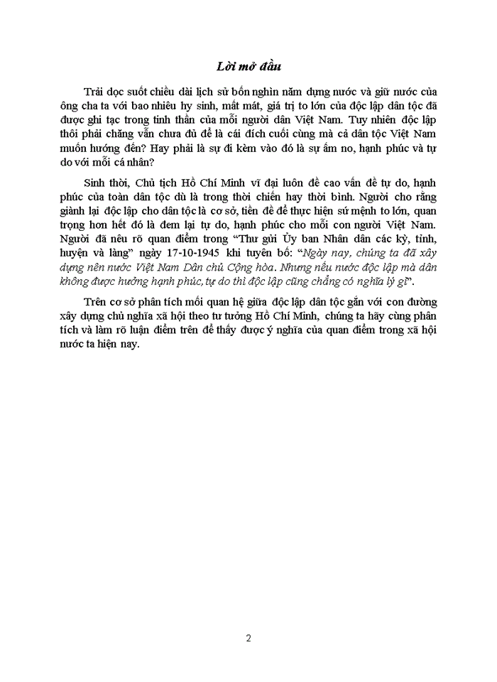 image for page Làm rõ ý nghĩa của luận điểm độc lập - dân chủ đối với Việt Nam hiện nay