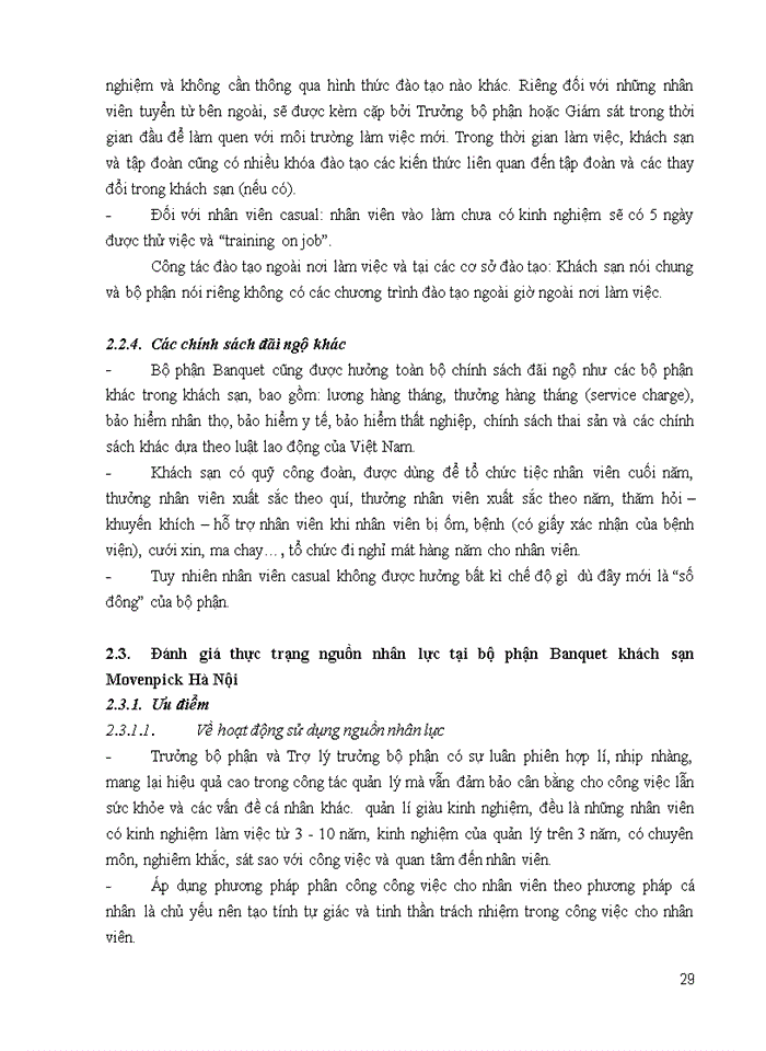 image for page Phân tích thực trạng hoạt động quản trị nguồn nhân lực bộ phận Banquet khách sạn Movenpick Hà Nội