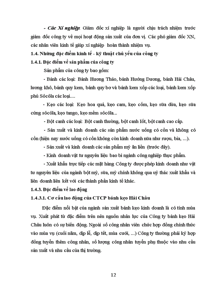 image for page Tình hình hoạt động sản xuất kinh doanh của công ty cổ phần bánh kẹo HẢI CHÂU