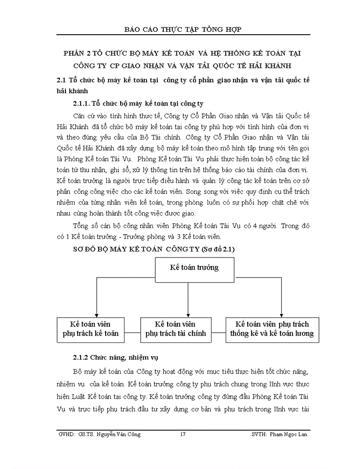 image for page Một số đánh giá về tình hình tổ chức hạch  toán kế toán tại công ty giao nhận và vận tải quốc tế HẢI KHÁNH