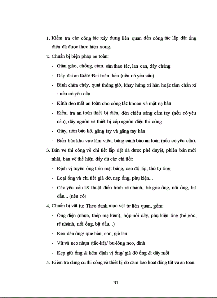 image for page Thuyết minh biện pháp thi công lắp đặt thiết bị đường ống công nghệ và điện