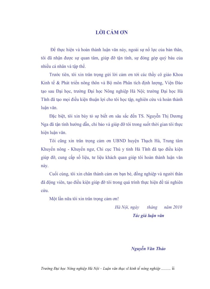 image for page Nâng cao năng lực cán bộ nông nghiệp cấp xã tại huyện THẠCH HÀ, tỉnh HÀ TĨNH