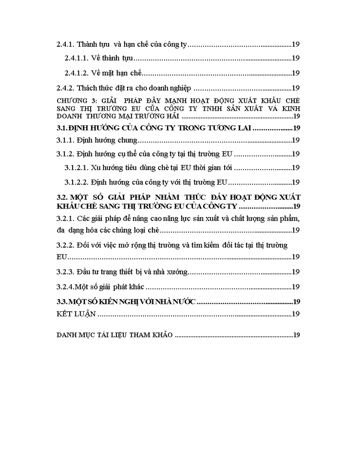 image for page Thực trạng hoạt động xuất khẩu chè sang thị trường EU của công ty TNHH sản xuất và kinh doanh thương mại TRƯỜNG HẢI