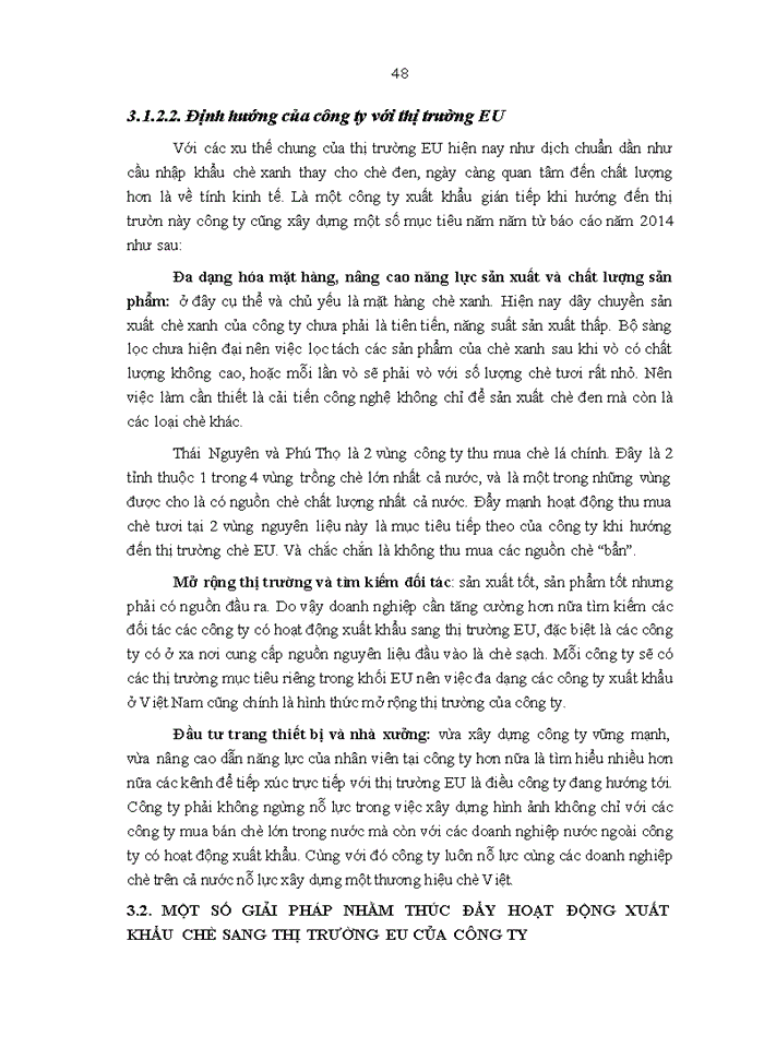 image for page Thực trạng hoạt động xuất khẩu chè sang thị trường EU của công ty TNHH sản xuất và kinh doanh thương mại TRƯỜNG HẢI