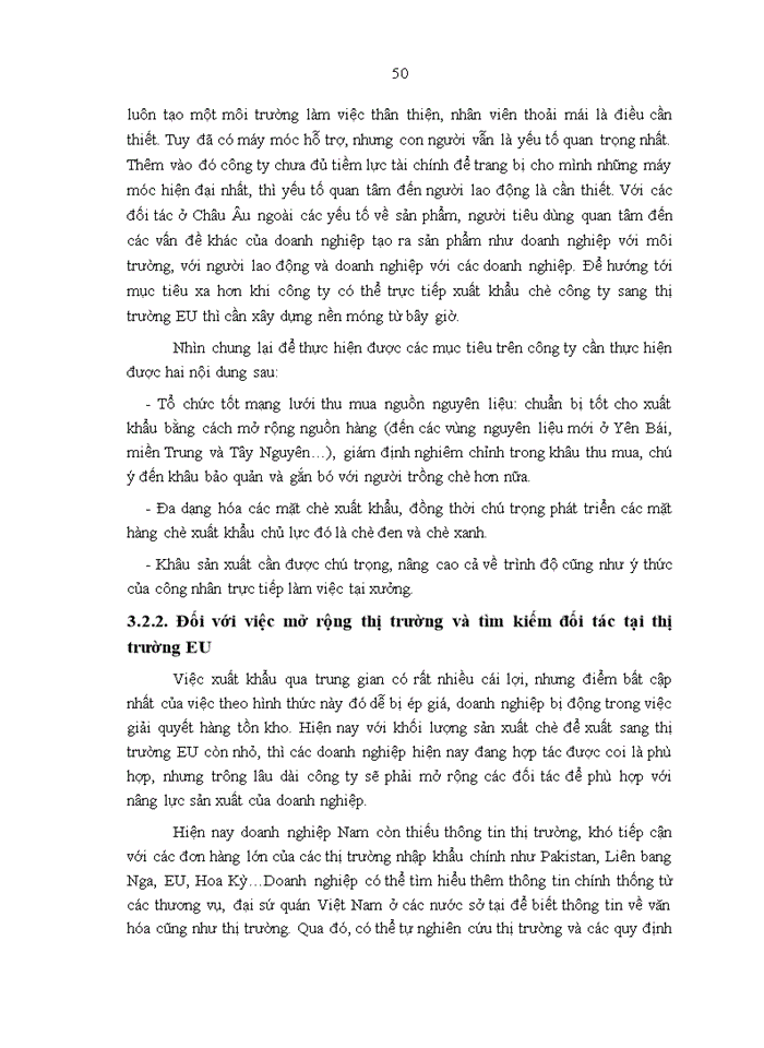 image for page Thực trạng hoạt động xuất khẩu chè sang thị trường EU của công ty TNHH sản xuất và kinh doanh thương mại TRƯỜNG HẢI