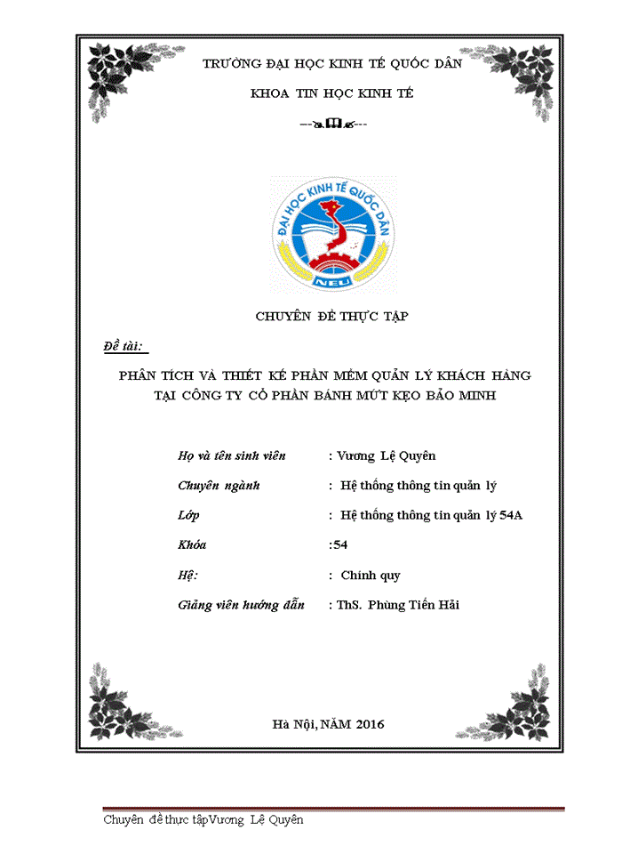 image for page Phân tích và thiết kế phần mềm quản lý khách hàng tại công ty cổ phần bánh mứt kẹo BẢO MINH