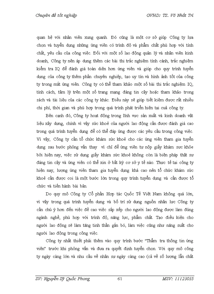 image for page Hoàn thiện quy trình tuyển dụng nguồn nhân lực tại Công ty Cổ Phần Hợp tác Quốc Tế Việt Nam