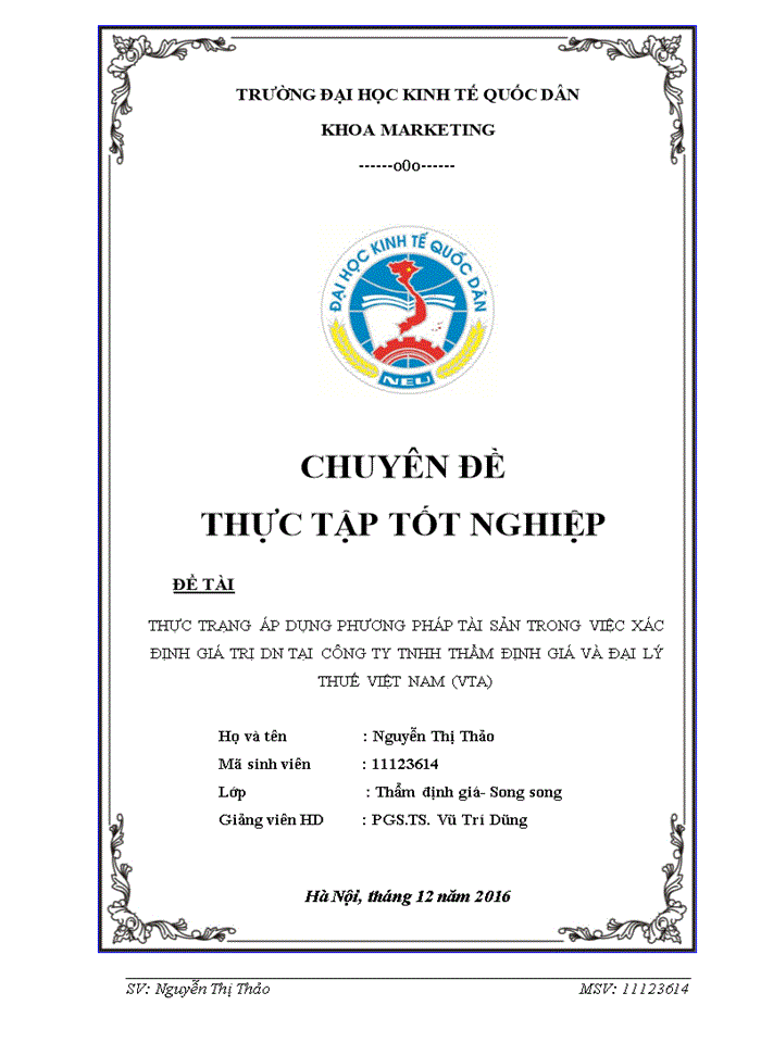 image for page Thực trạng áp dụng phương pháp tài sản trong việc xác định giá trị dn tại công ty tnhh thẩm định giá và đại lý thuế VIỆT NAM (VTA)