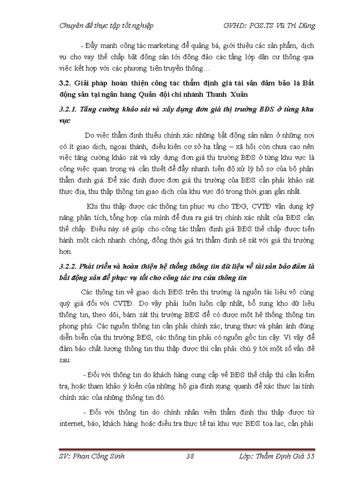 image for page Hoàn thiện công tác thẩm định giá tài sản bảo đảm là Bất động sản tại Ngân hàng TMCP Quân đội MBBank chi nhánh Thanh Xuân, Hà Nội