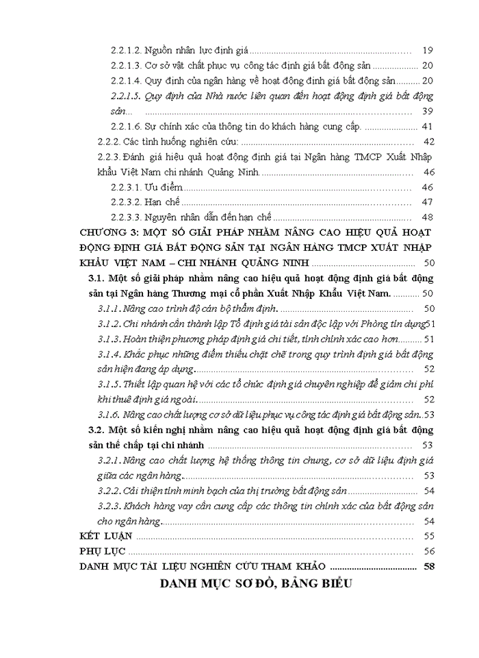 Một số giải pháp nhằm nâng cao hiệu quả hoạt động định giá bất động sản tại ngân hàng TMCP xuất nhập khẩu VIỆT NAM - chi nhánh QUẢNG NINH