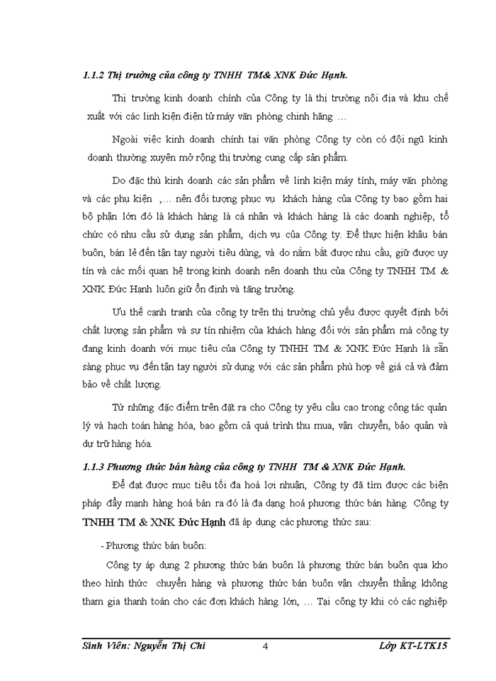 image for page Hoàn thiện kế toán bán hàng và xác định kết quả kinh doanh tại công ty tnhh thương mại và xuất nhập khẩu đức hạnh