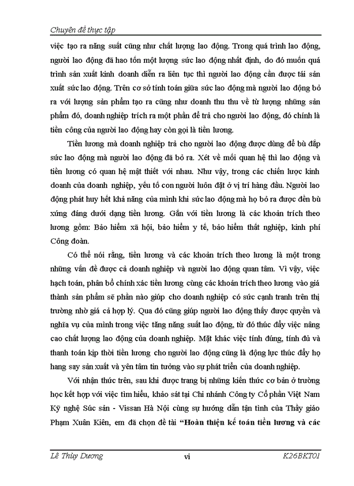 image for page Hoàn thiện kế toán tiền lương và các khoản trích theo lương tại chi nhánh công ty cổ phần việt nam kỹ nghệ súc sản – VISSAN HÀ NỘI