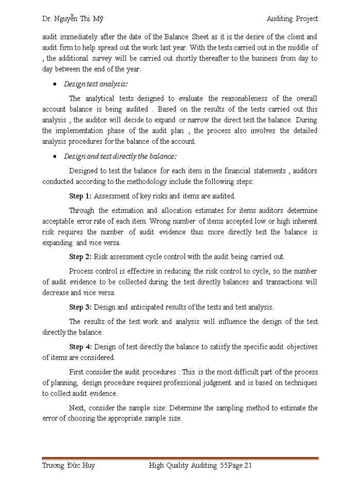 image for page Complete The audit planning of financial statements audit