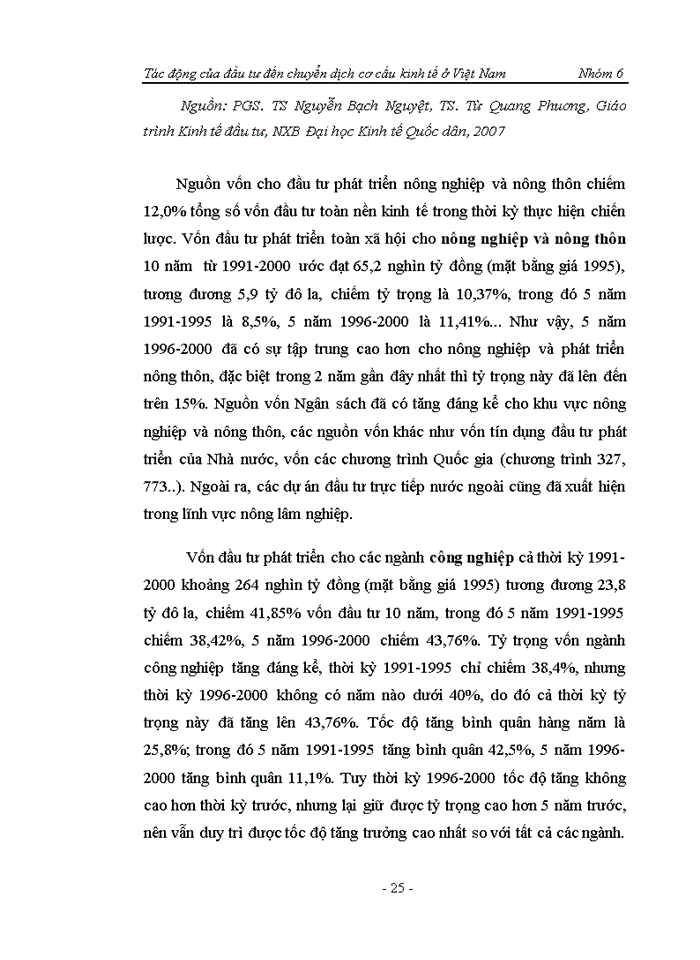 image for page Tác động của đầu tư đến chuyển dịch cơ cấu kinh tế ở Việt Nam