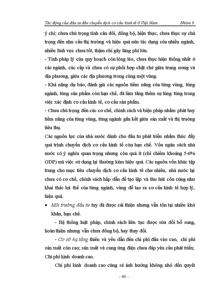 image for page Tác động của đầu tư đến chuyển dịch cơ cấu kinh tế ở Việt Nam