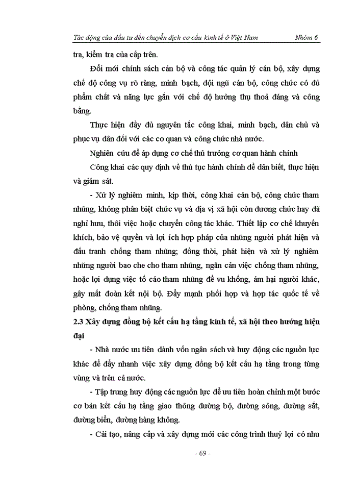 image for page Tác động của đầu tư đến chuyển dịch cơ cấu kinh tế ở Việt Nam