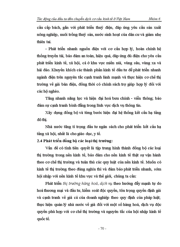 image for page Tác động của đầu tư đến chuyển dịch cơ cấu kinh tế ở Việt Nam