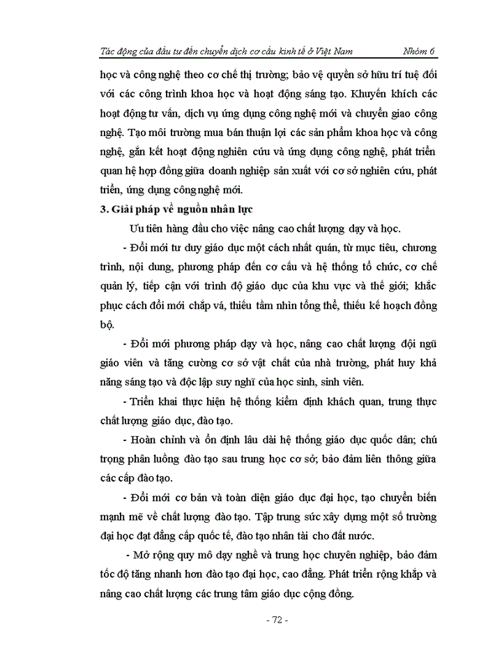 image for page Tác động của đầu tư đến chuyển dịch cơ cấu kinh tế ở Việt Nam