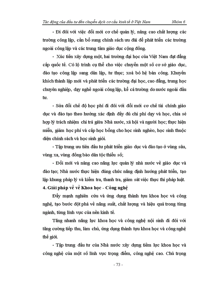 image for page Tác động của đầu tư đến chuyển dịch cơ cấu kinh tế ở Việt Nam