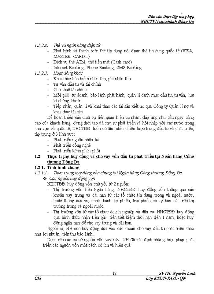 image for page Huy động và cho vay vốn đầu tư phát triển tại Ngân hàng Công thương Việt Nam chi nhánh Đống Đa – Thực trạng và giải pháp
