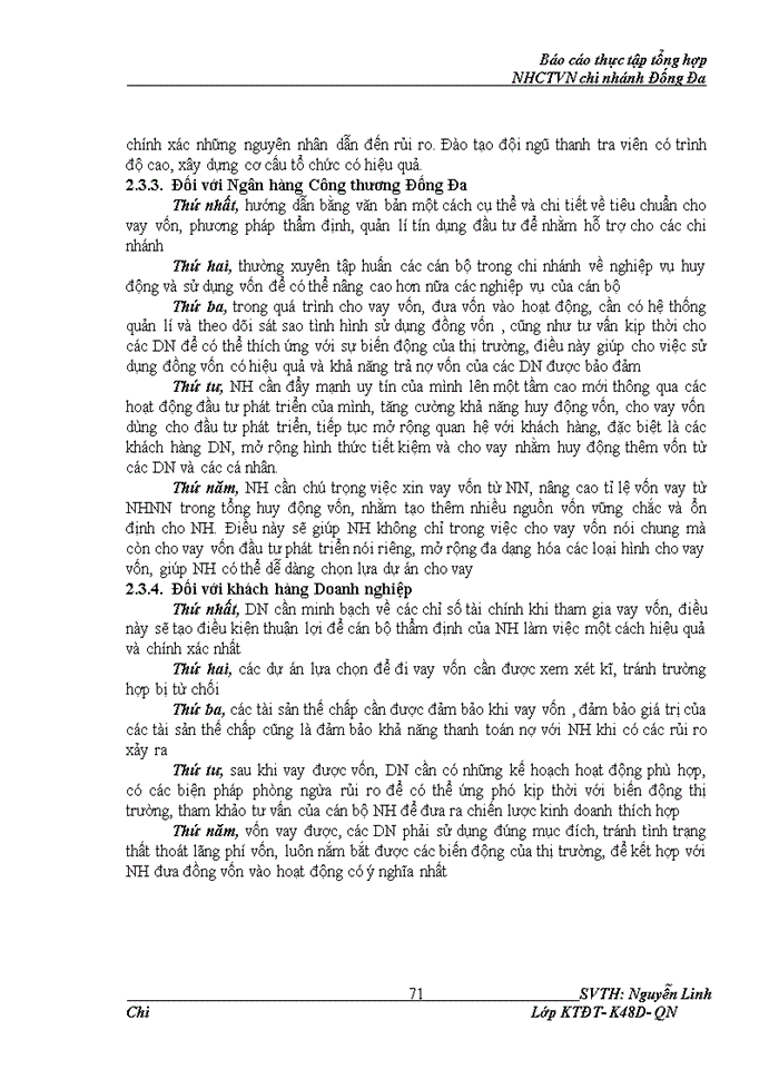 image for page Huy động và cho vay vốn đầu tư phát triển tại Ngân hàng Công thương Việt Nam chi nhánh Đống Đa – Thực trạng và giải pháp