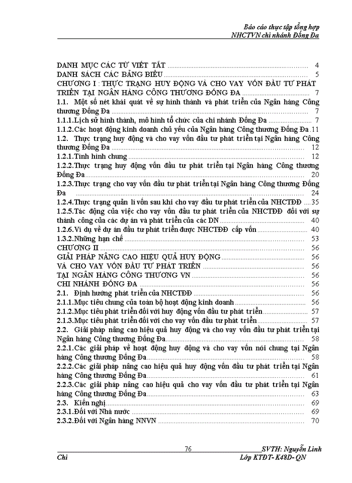 image for page Huy động và cho vay vốn đầu tư phát triển tại Ngân hàng Công thương Việt Nam chi nhánh Đống Đa – Thực trạng và giải pháp