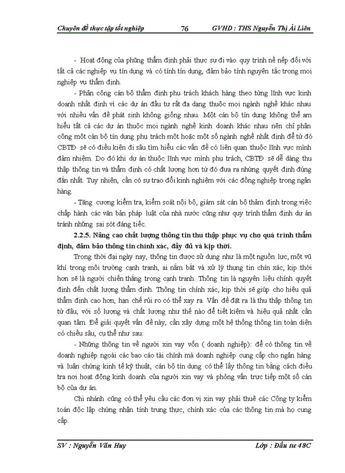 image for page Công tác thẩm định dự án vay vốn đầu tư tại Hội sở Ngân hàng TMCP Quân đội .Thực trạng và giải pháp