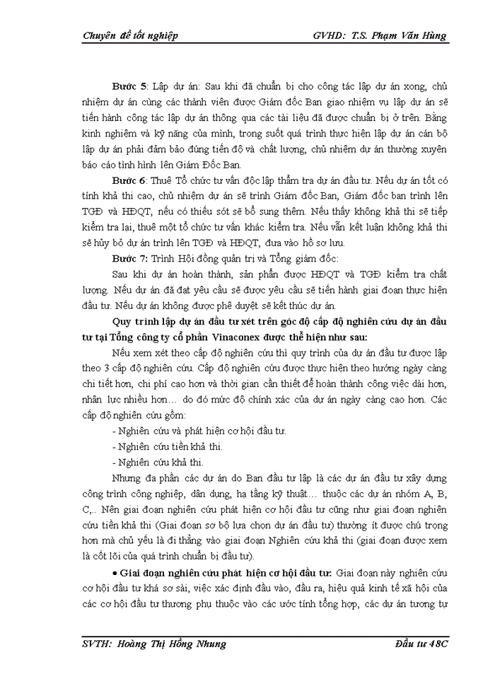 image for page Công tác lập dự án đầu tư tại Tổng công ty cổ phần xuất nhập khẩu và xây dựng Việt Nam (Vinaconex): Thực trạng và giải pháp